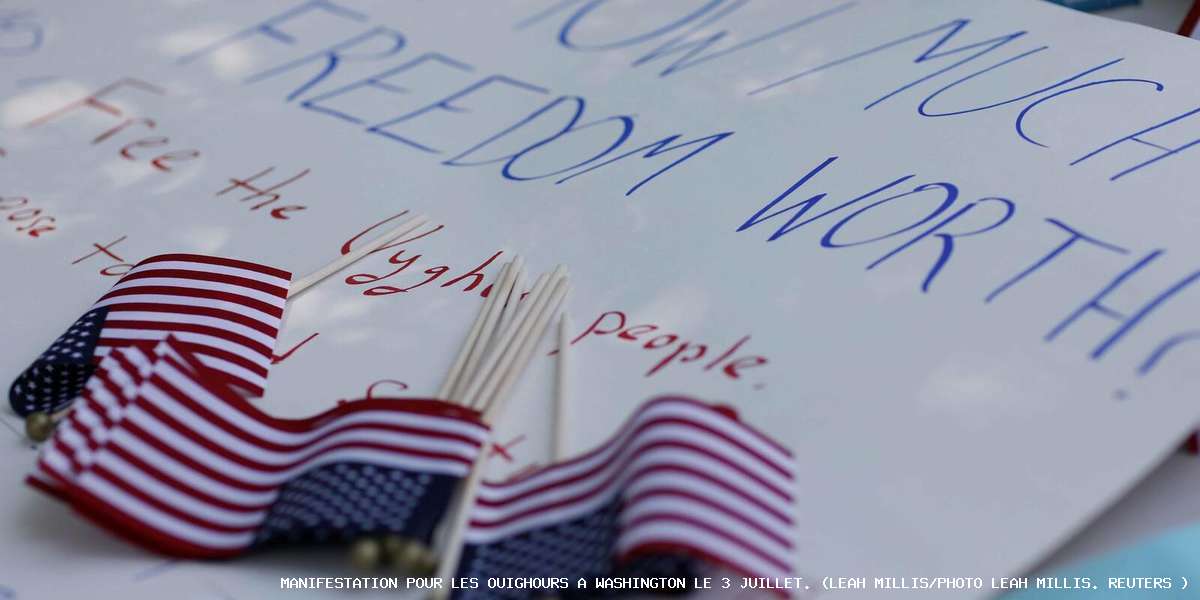 Manifestation pour les Ouïghours à Washington, le 3 juillet. (LEAH MILLIS/Photo Leah Millis. Reuters ) - Manifestation pour les Ouïghours à Washington, le 3 juillet. (LEAH MILLIS/Photo Leah Millis. Reuters ) Trump et les Ouïghours : l'éthique des affaires n’est pas un objet diplomatique comme un autre