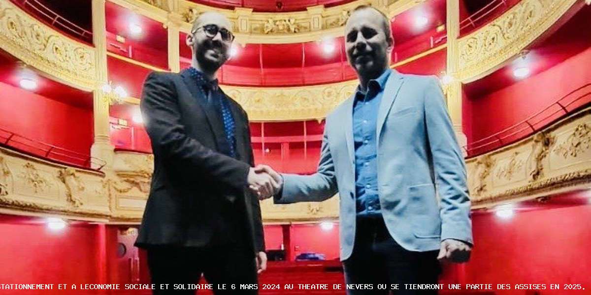 Photographie : (à gauche) Raphaël Maurel, Directeur général de l’OEP et (à droite) Bertrand Couturier, adjoint au maire de Nevers délégué aux mobilités, au stationnement et à l'économie sociale et solidaire, le 6 mars 2024 au Théâtre de Nevers où se tiendront une partie des Assises en 2025. - Photographie : (à gauche) Raphaël Maurel, Directeur général de l’OEP et (à droite) Bertrand Couturier, adjoint au maire de Nevers délégué aux mobilités, au stationnement et à l'économie sociale et solidaire, le 6 mars 2024 au Théâtre de Nevers où se tiendront une partie des Assises en 2025. Communiqué de presse n°16